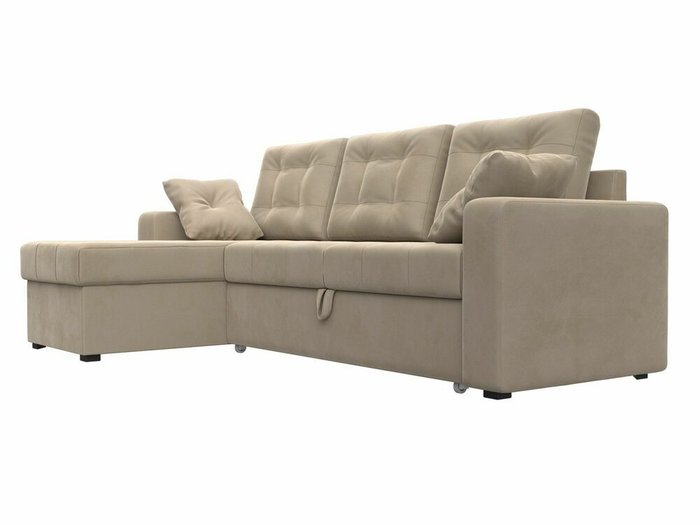 Угловой диван-кровать Камелот бежевого цвета левый угол - лучшие Угловые диваны в INMYROOM