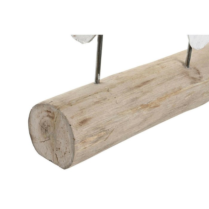 Декоративная фигура 56 x 8 x 31 cm Коричневый Алюминий Белый Древесина манго Yoga - лучшие Фигуры и статуэтки в INMYROOM