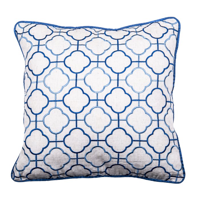 Декоративная подушка Provy в бело-синем цвете