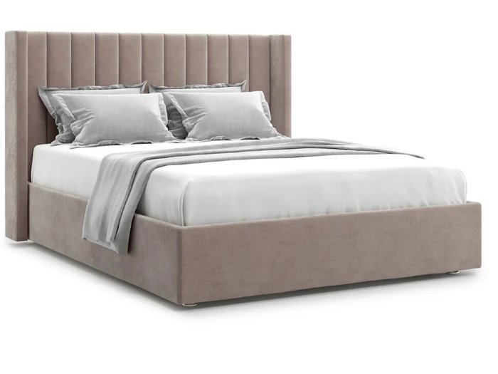 Кровать Premium Mellisa 2 160х200 светло-коричневого цвета с подъемным механизмом