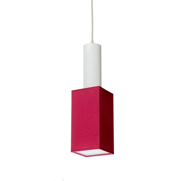 Подвесной светильник Box с абажуром красного цвета - купить Подвесные светильники по цене 4752.0