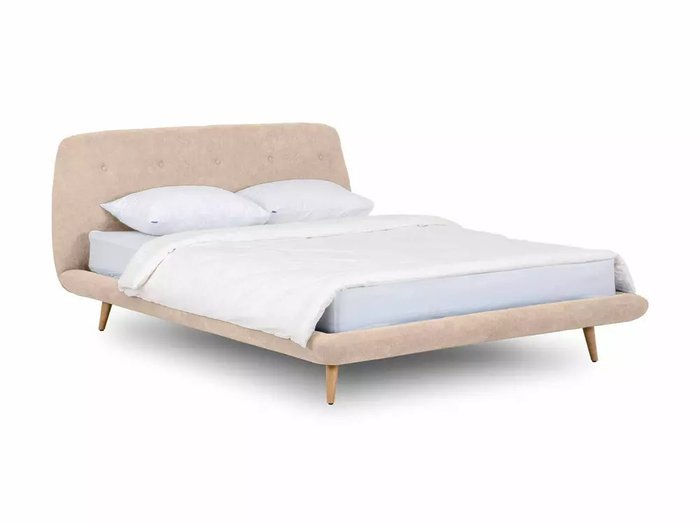 Кровать Loa 160х200 бежевого цвета  - купить Кровати для спальни по цене 75420.0