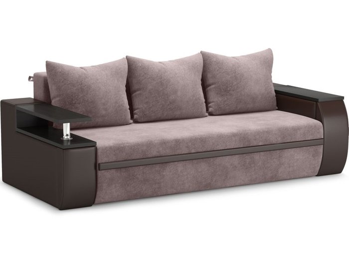 Диван-кровать Атика коричневого цвета - купить Прямые диваны по цене 57072.0