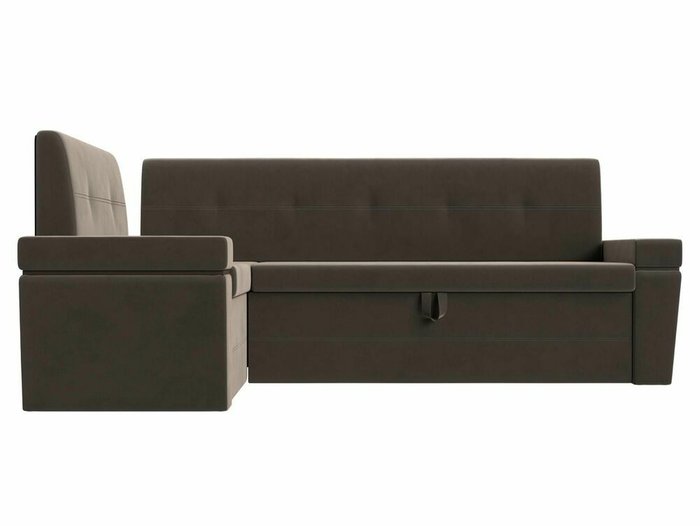Угловой диван-кровать Деметра коричневого цвета левый угол - купить Угловые диваны по цене 45999.0