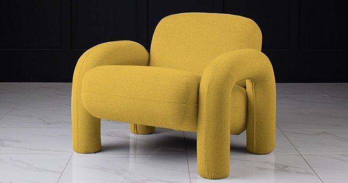 Кресло Bubo горчичного цвета - купить Интерьерные кресла по цене 61900.0