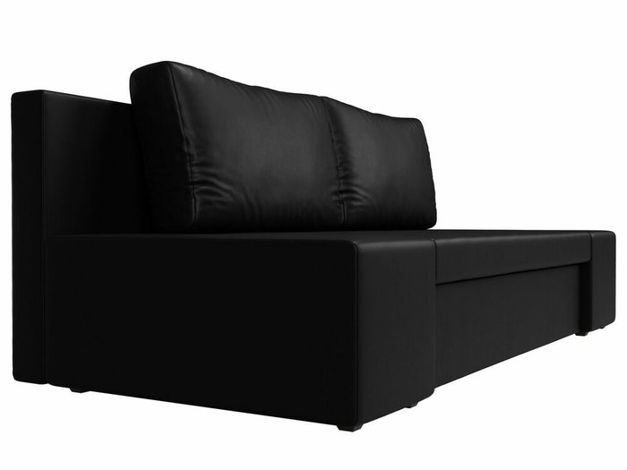 Прямой диван-ковать Сан Марко черного цвета (экокожа) - лучшие Прямые диваны в INMYROOM