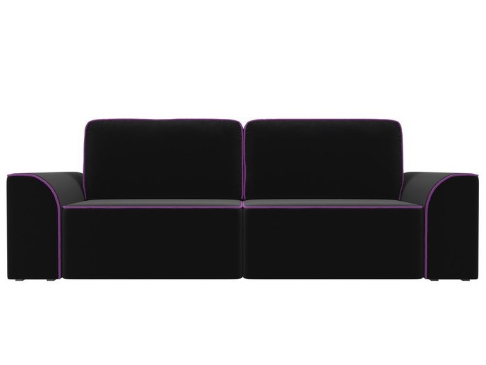 Прямой диван-кровать Вилсон черного цвета - купить Прямые диваны по цене 49990.0