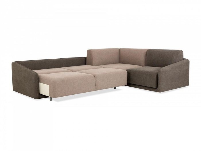 Угловой диван-кровать Toronto Wave бежево-серого цвета - лучшие Угловые диваны в INMYROOM