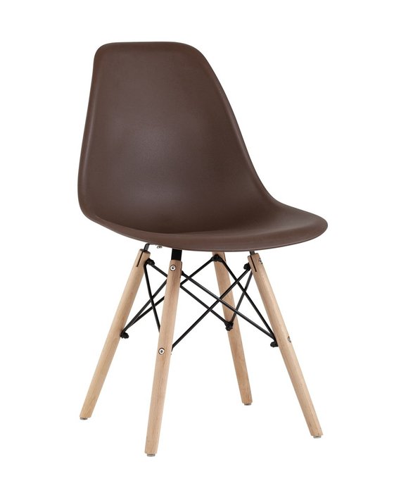 Стул Dsw Eames коричневого цвета Стул Dsw Eames коричневого цвета