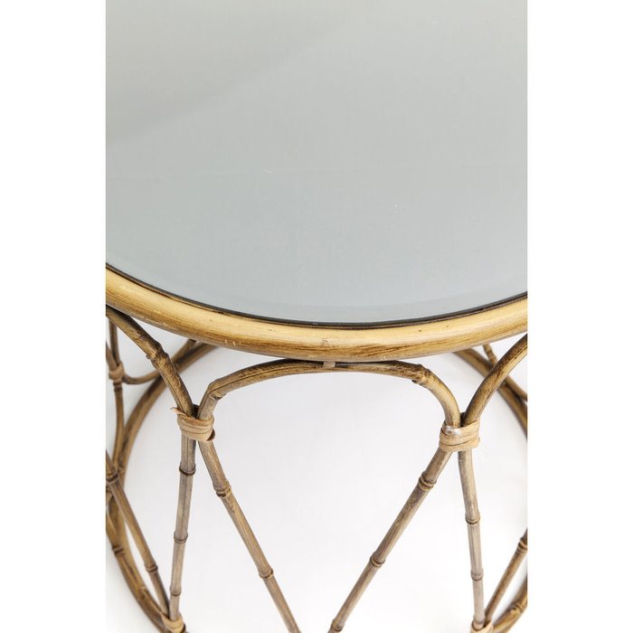 Комплект из двух столиков Bamboo с золотым основанием - купить Кофейные столики по цене 23210.0