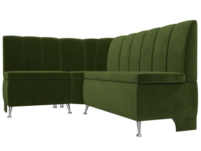 Кухонный угловой диван Кантри зеленого цвета левый угол - лучшие Угловые диваны в INMYROOM