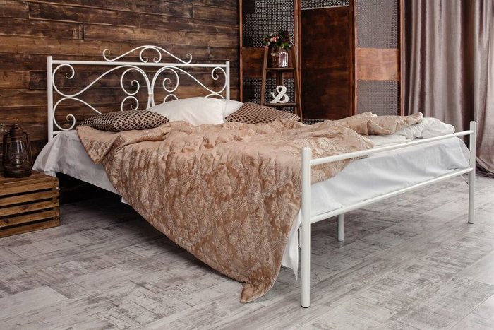 Кованая кровать Валенсия 1.8 с одной спинкой 180х200 - купить Кровати для спальни по цене 30990.0