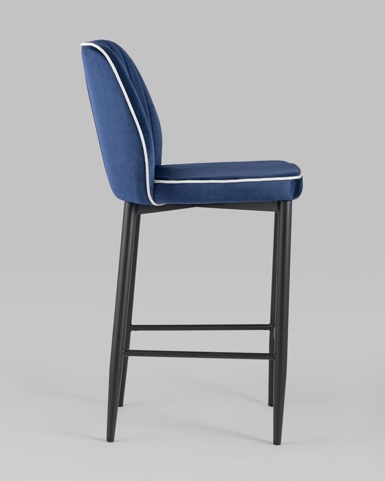 Стул полубарный Лоренс синего цвета - лучшие Барные стулья в INMYROOM