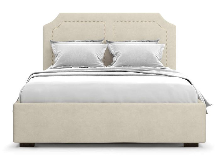 Кровать Lago без подъемного механизма 160х200 бежевого цвета - купить Кровати для спальни по цене 37000.0