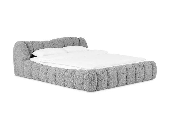 Кровать Litta 160х200 серого цвета без подъемного механизма Кровать Litta 160х200 серого цвета без подъемного механизма
