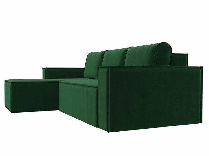Угловой диван-кровать Куба зеленого цвета левый угол - лучшие Угловые диваны в INMYROOM