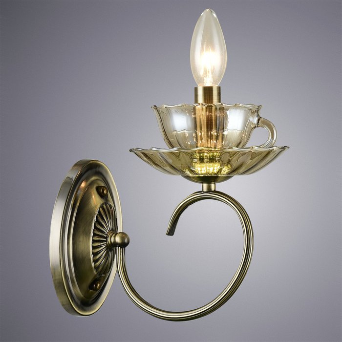 Бра из металла бронзового цвета - купить Бра и настенные светильники по цене 1870.0