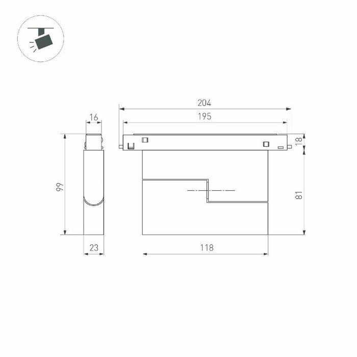 Трековый магнитный светильник Arlight MAG-ORIENT-DOTS-FOLD-S195-6W Day4000 (BK, 30 deg, 48V, DALI) 041529 - лучшие Трековые светильники в INMYROOM Трековый магнитный светильник Arlight MAG-ORIENT-DOTS-FOLD-S195-6W Day4000 (BK, 30 deg, 48V, DALI) 041529 - лучшие Трековые светильники в INMYROOM