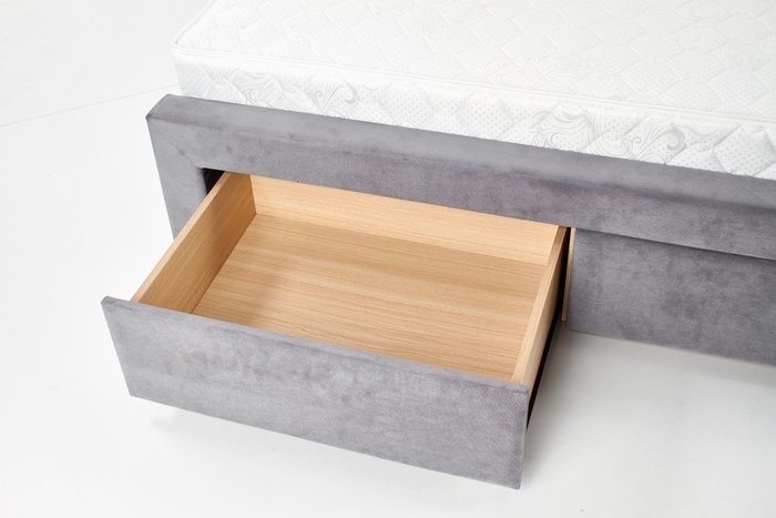 Кровать Sabrina 160х200 серого цвета без подъемного механизмаabrina - лучшие Кровати для спальни в INMYROOM