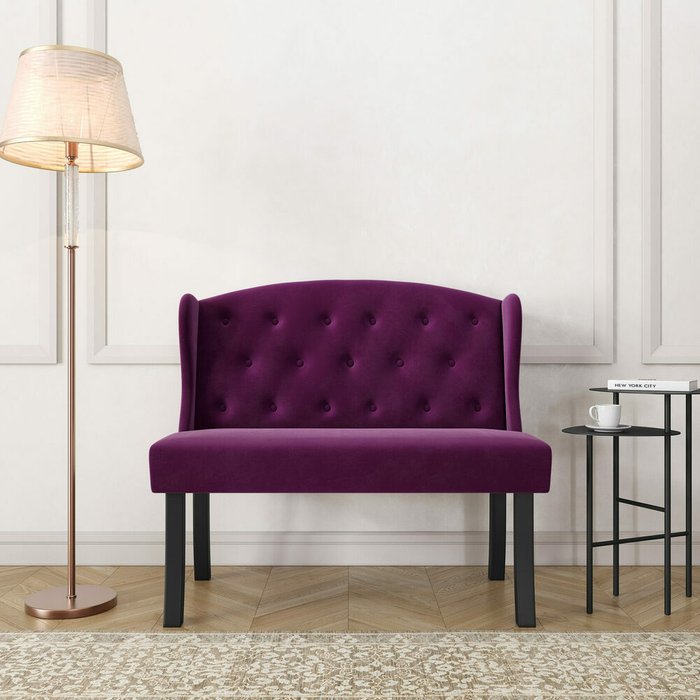 Диван Мальта фиолетового цвета - купить Прямые диваны по цене 14990.0