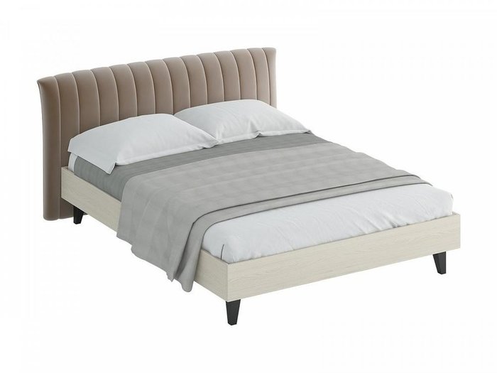 Кровать "Queen Anastasia" с бежево-серым изголовьем 160х200 см