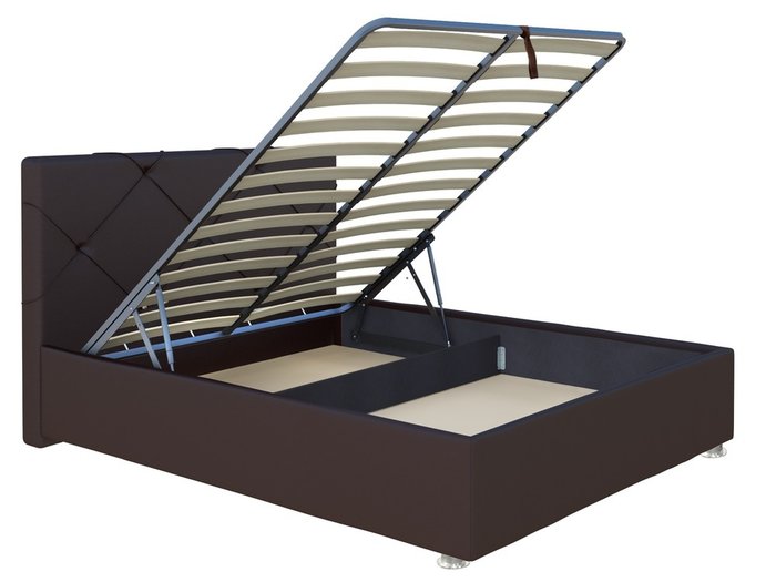 Кровать Моранж 180х200 темно-коричневого цвета с подъемным механизмом - купить Кровати для спальни по цене 32465.0