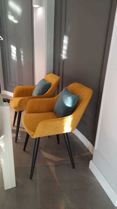 Стул поворотный Terra  cross conus желтого цвета - купить Обеденные стулья по цене 12850.0