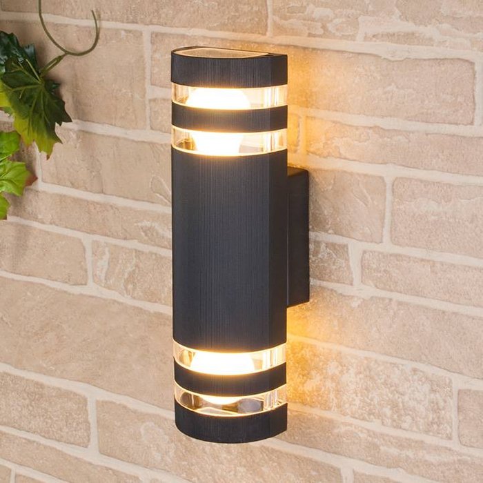 Настенный уличный светильник Ignis черного цвета - купить Настенные уличные светильники по цене 3180.0