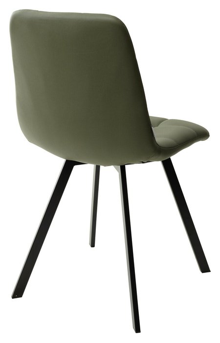 Стул Chilli Square серо-зеленого цвета (экокожа) - лучшие Обеденные стулья в INMYROOM