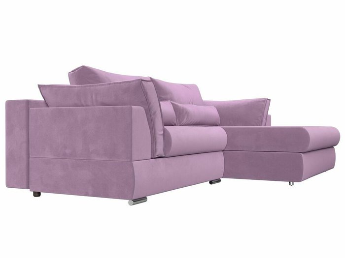Угловой диван-кровать Пекин сиреневого цвета угол правый - лучшие Угловые диваны в INMYROOM