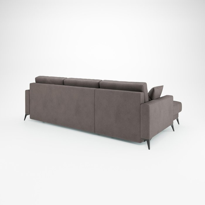 Угловой диван-кровать Наоми 2 серо-коричневого цвета левый - лучшие Угловые диваны в INMYROOM