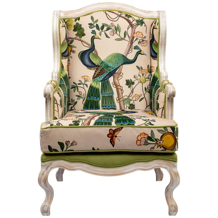 Кресло Индокитайский зелёный павлин зеленого цвета - купить Интерьерные кресла по цене 77000.0