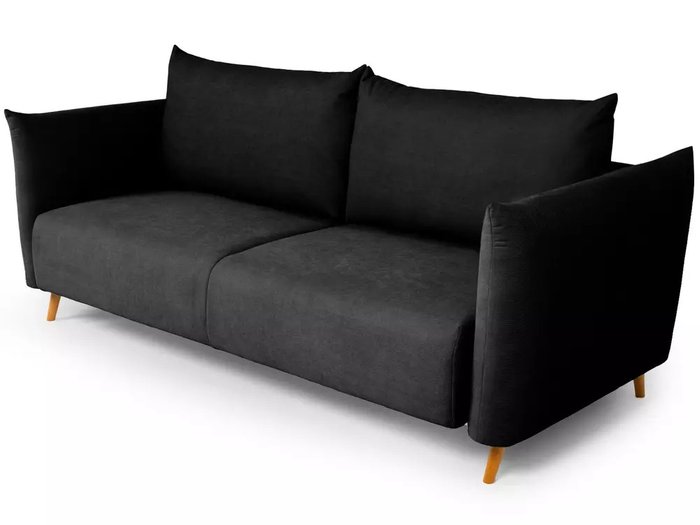 Диван-кровать Menfi темно-серого цвета с бежевыми ножками - купить Прямые диваны по цене 111960.0