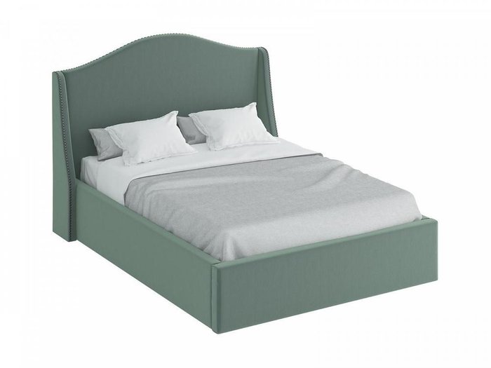 Кровать Soul серо-бирюзового цвета с подъемным механизмом 160x200