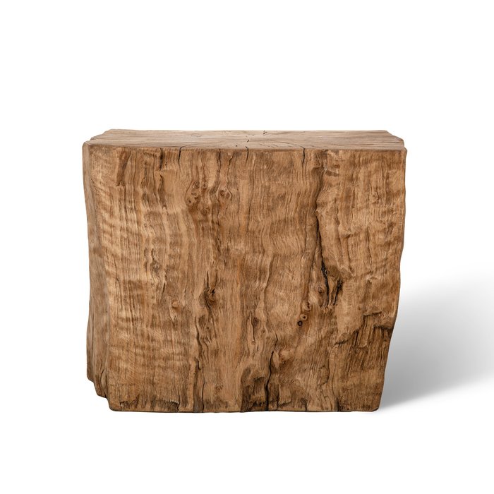 Столик квадратный в виде пня Trunk коричневого цвета
