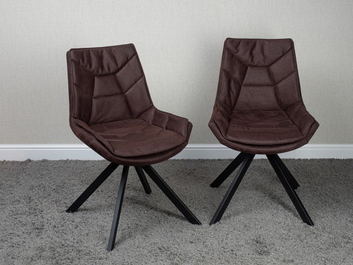 Стул с поворотным механизмом Atlas коричневого цвета - купить Обеденные стулья по цене 11900.0