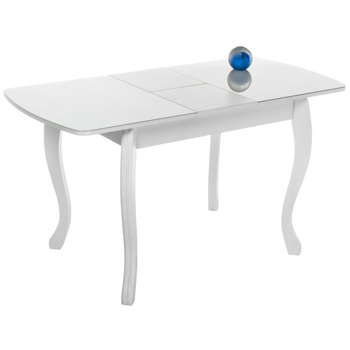 Раздвижной обеденный стол Бриллиант белого цвета - купить Обеденные столы по цене 16460.0