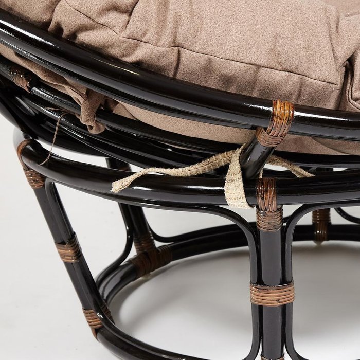 Кресло Папасан черно-коричневого цвета - купить Садовые кресла по цене 22460.0