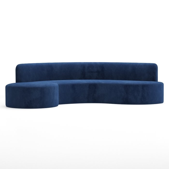 Диван Curve синего цвета - купить Прямые диваны по цене 155000.0
