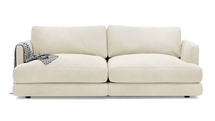 Прямой диван-кровать Ибица светло-бежевого цвета - купить Прямые диваны по цене 47000