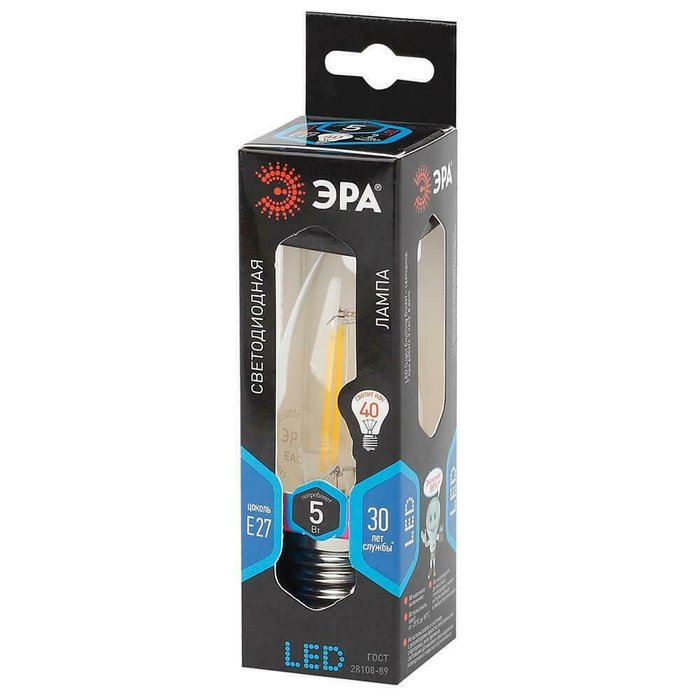 Лампа светодиодная филаментная ЭРА E27 5W 2700K прозрачная F-LED P45-5W-827-E27 Б0019008 - лучшие Лампочки в INMYROOM Лампа светодиодная филаментная ЭРА E27 5W 2700K прозрачная F-LED P45-5W-827-E27 Б0019008 - лучшие Лампочки в INMYROOM