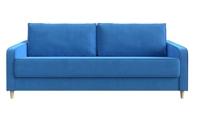 Прямой диван-кровать Варшава голубого цвета - купить Прямые диваны по цене 58999.0