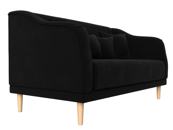 Прямой диван Киото черного цвета - лучшие Прямые диваны в INMYROOM