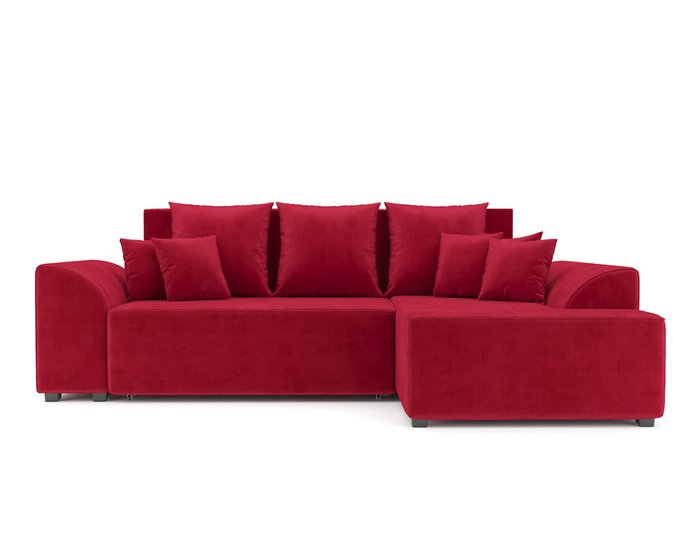 Угловой диван-кровать Каскад красного цвета правый угол - купить Угловые диваны по цене 45590.0