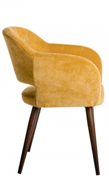 Стул Oscar желтого цвета с коричневыми ножками - лучшие Обеденные стулья в INMYROOM
