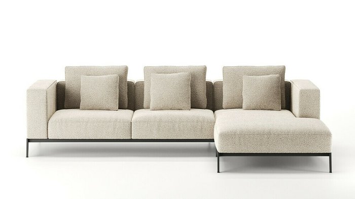 Угловой диван Loft бежевого цвета - купить Угловые диваны по цене 346100.0