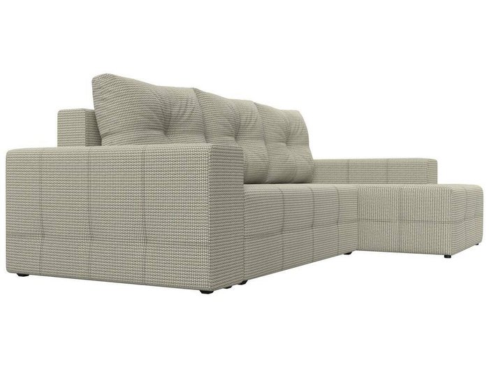 Угловой диван-кровать Перри серо-бежевого цвета правый угол - лучшие Угловые диваны в INMYROOM