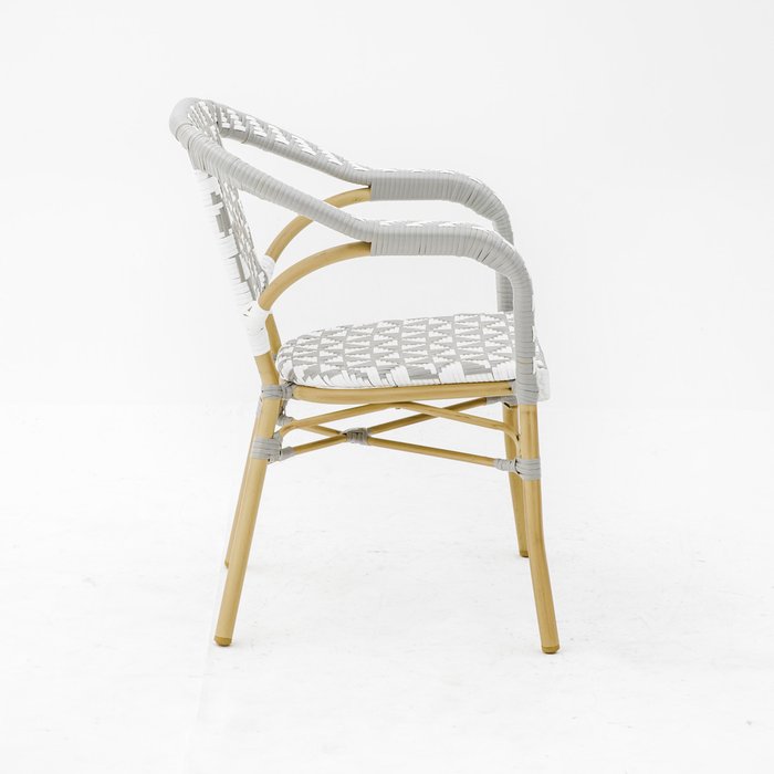 Садовый стул Сен-Жермен серо-белого цвета - лучшие Садовые стулья в INMYROOM