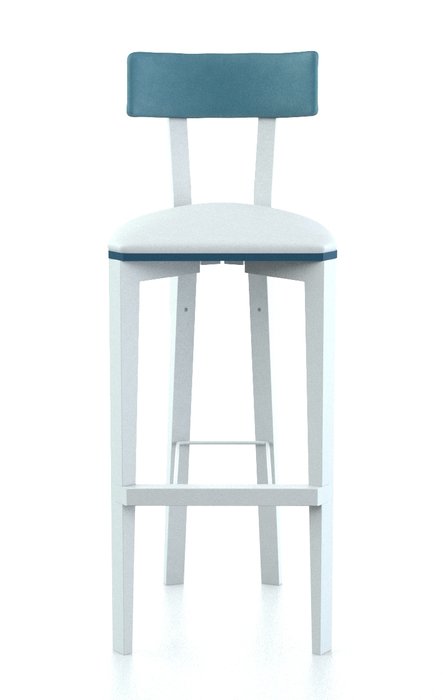 Стул барный Rectangle бело-голубого цвета - купить Барные стулья по цене 26514.0