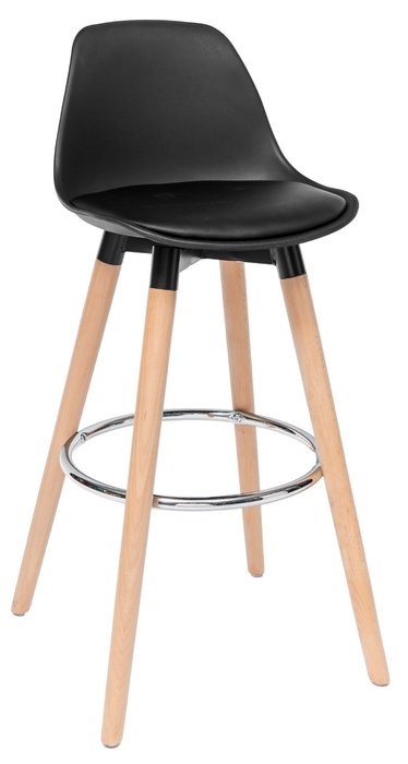 Полубарный стул Мартин черного цвета